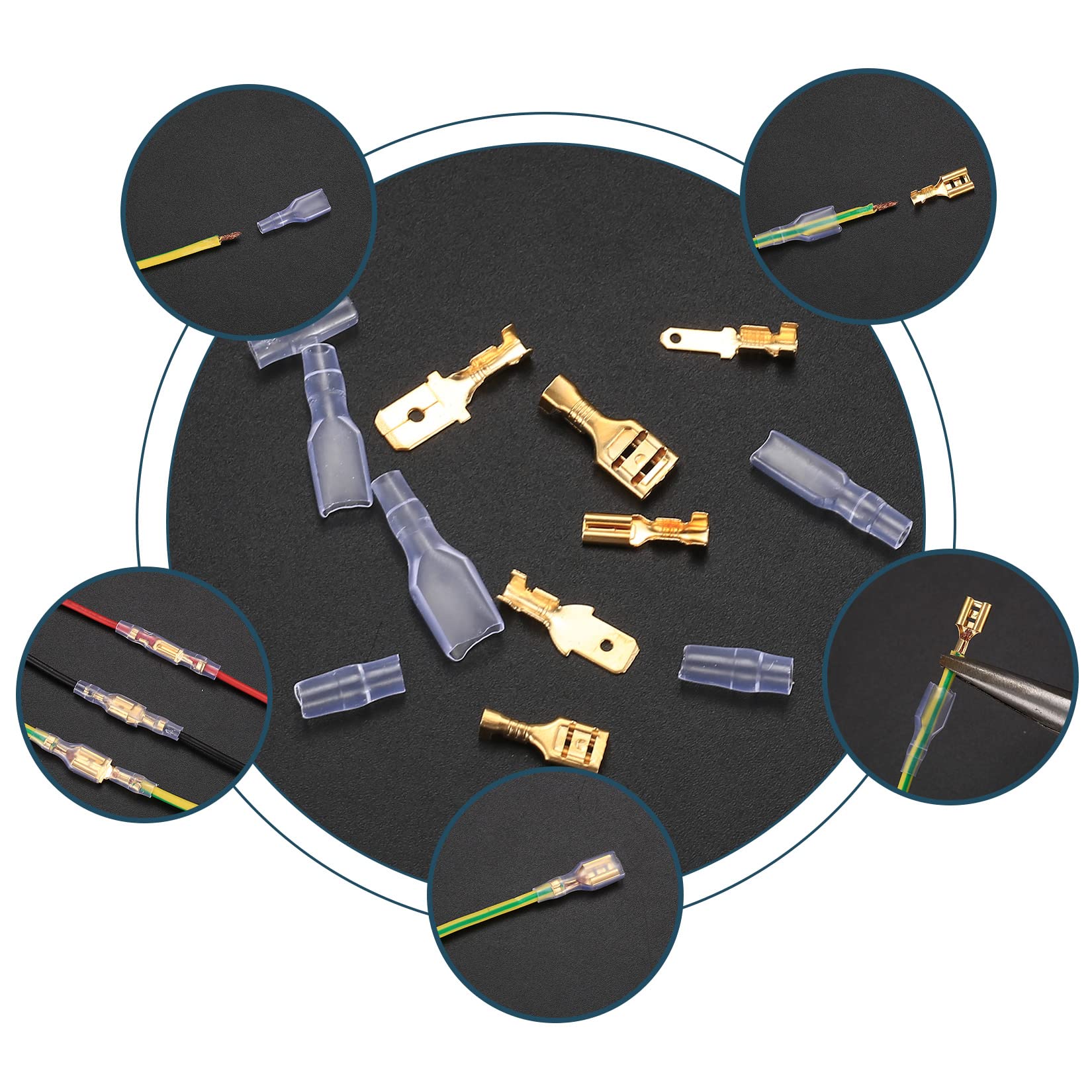 480 Pièces Cosses à Sertir 28 Mm 48 Mm 63 Mm Cosse Electrique à Sertir