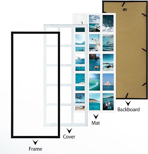 Vista 94 de EYMPEU Portarretratos de 5 x 7 pulgadas con paspartú, de madera negra, para exhibir fotos de 5 x 7 con paspartú o fotos de 6 x 8 pulgadas sin