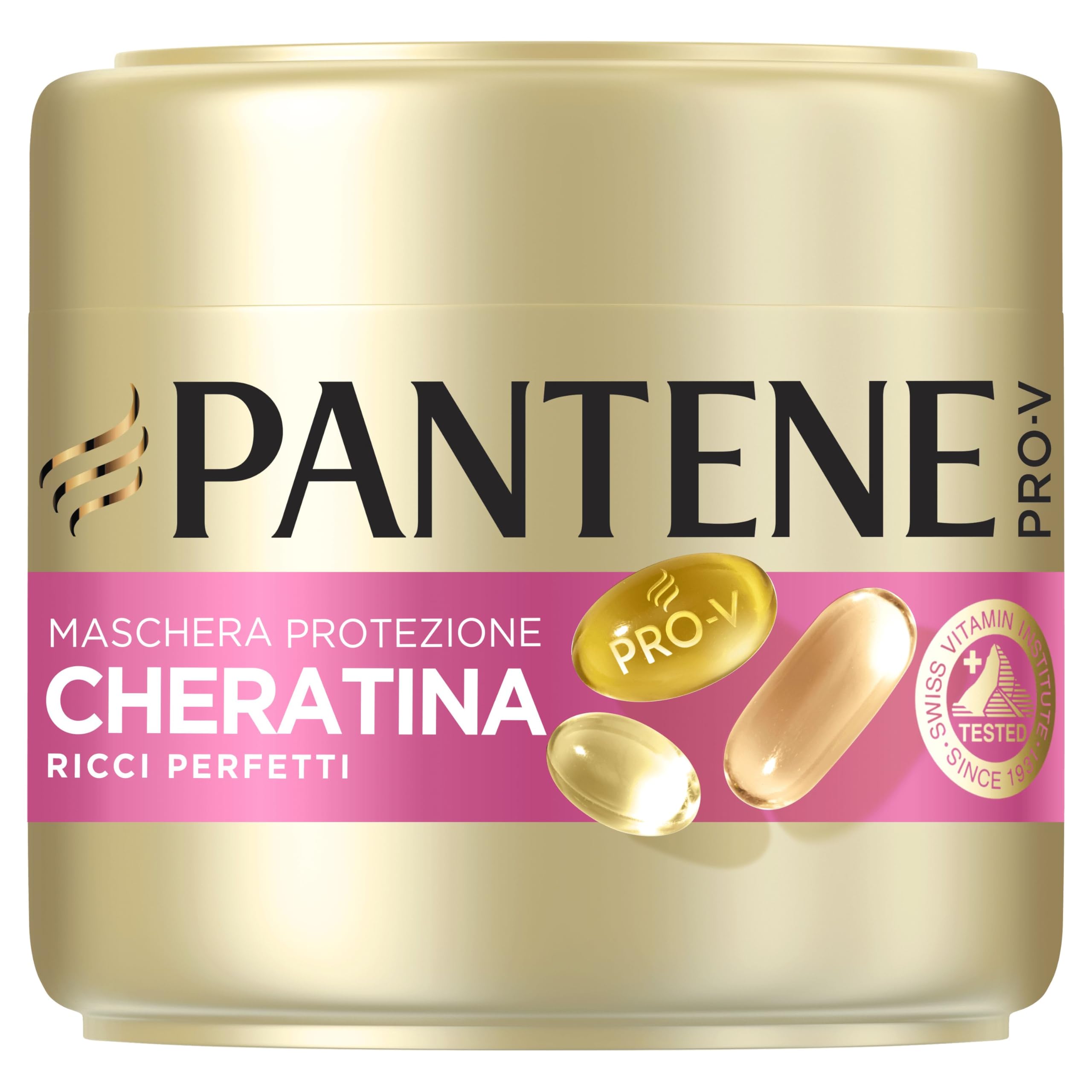 Pantene Pro-V Ricci Perfetti, Set Regalo Capelli Ricci: 1x Shampoo 250ml, 1x Balsamo 200ml, 1x Maschera Protezione Cheratina 300ml, 1x Crema Styling 235m