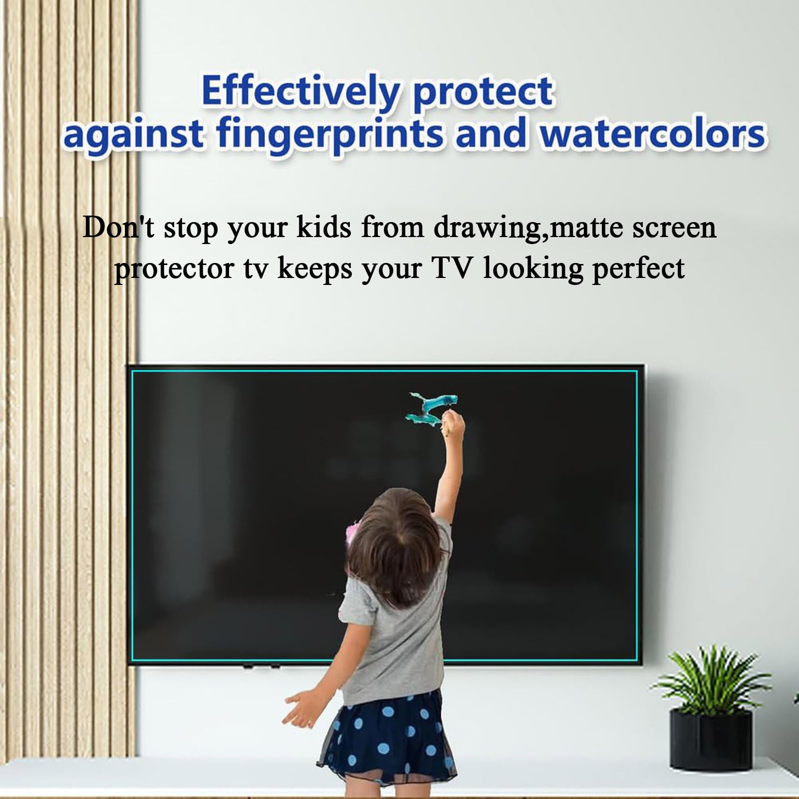 55-Zoll TV-Displayschutz – Extrem Stoßfest Transparent Und Entspiegelt – Matte Anti-Reflex-Folie – Geeignet zur Filterung Von Blaulicht,55” 1211 * 682mm