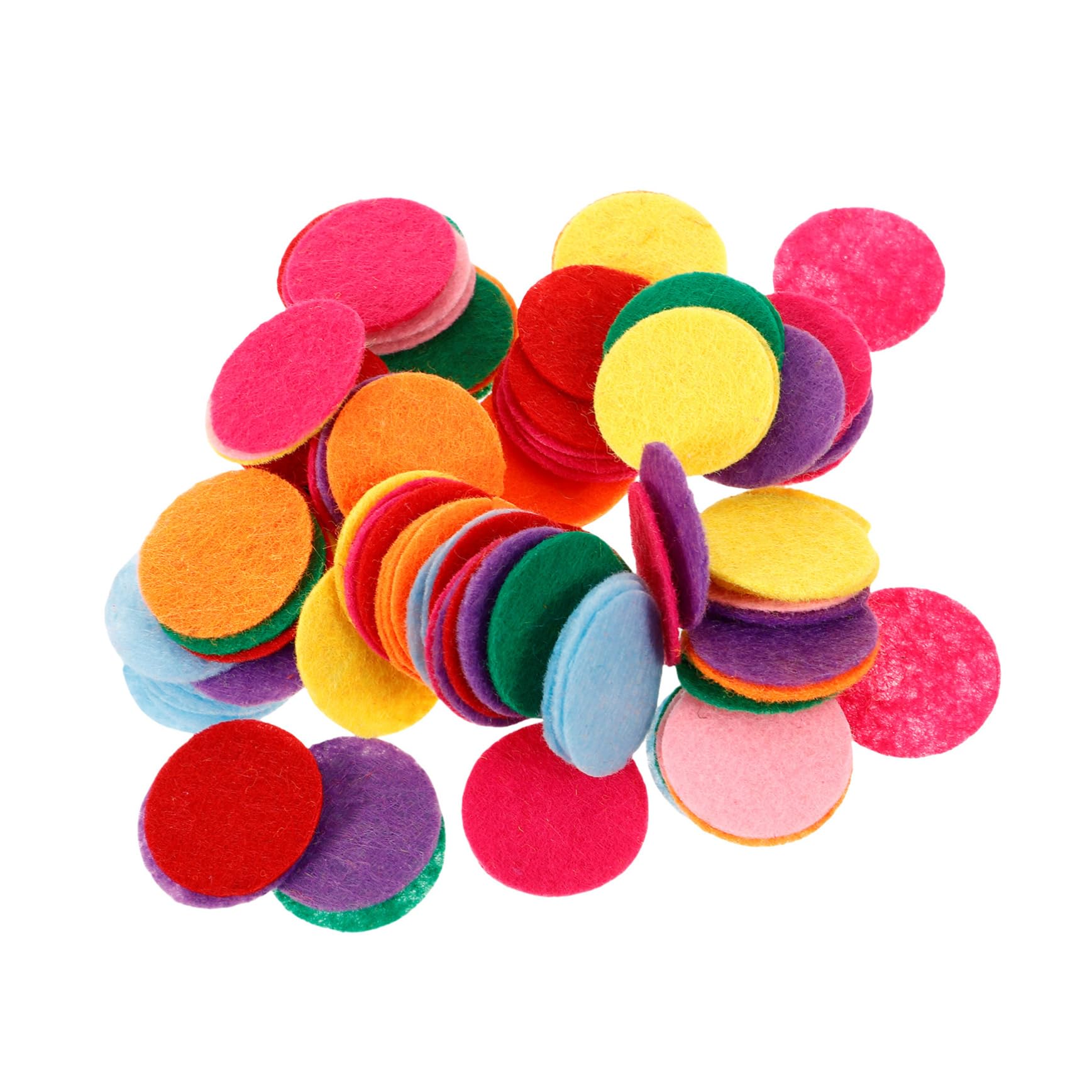 HEALLILY Black Fabric Craft Felt Flowers Felt Circles Mixed Color Round Felt Pads Felt Embellishments Ornaments for DIY Art Craft Decoration Projects 100Pcs DIY Fabrics Material White Binders