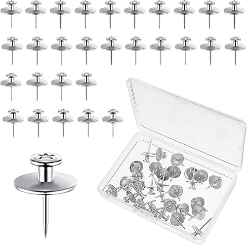 30 uñas colgantes de doble cabeza para arte de pared, tachuelas para pulgar, pasadores largos para colgar fotos, kit para colgar cuadros para el