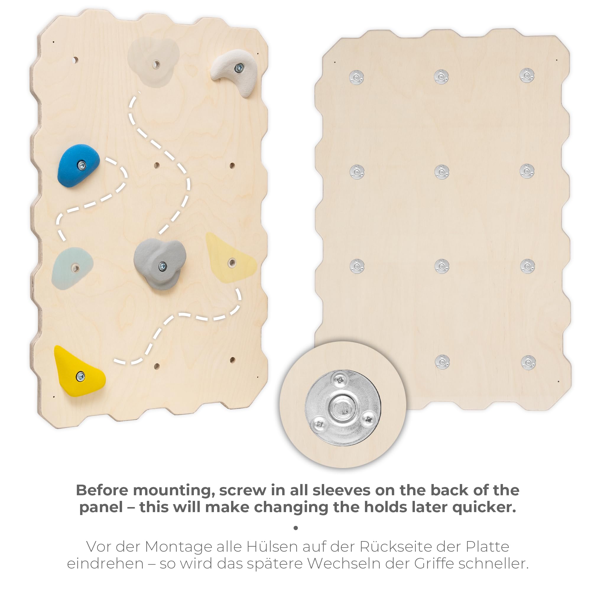 MAMOI® Kletterwand für kinderzimmer, Klettergerüst Indoor, Klettern mit Klettergriffe für Kinder, Klettersteine, Kletterturm mit Griffe, Klettergriffe, Montagesatz