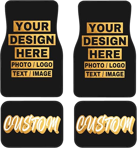 Alfombrillas personalizadas para el interior del automóvil, añade tu foto y logotipo, diseño de texto, parte delantera y trasera, juego completo de