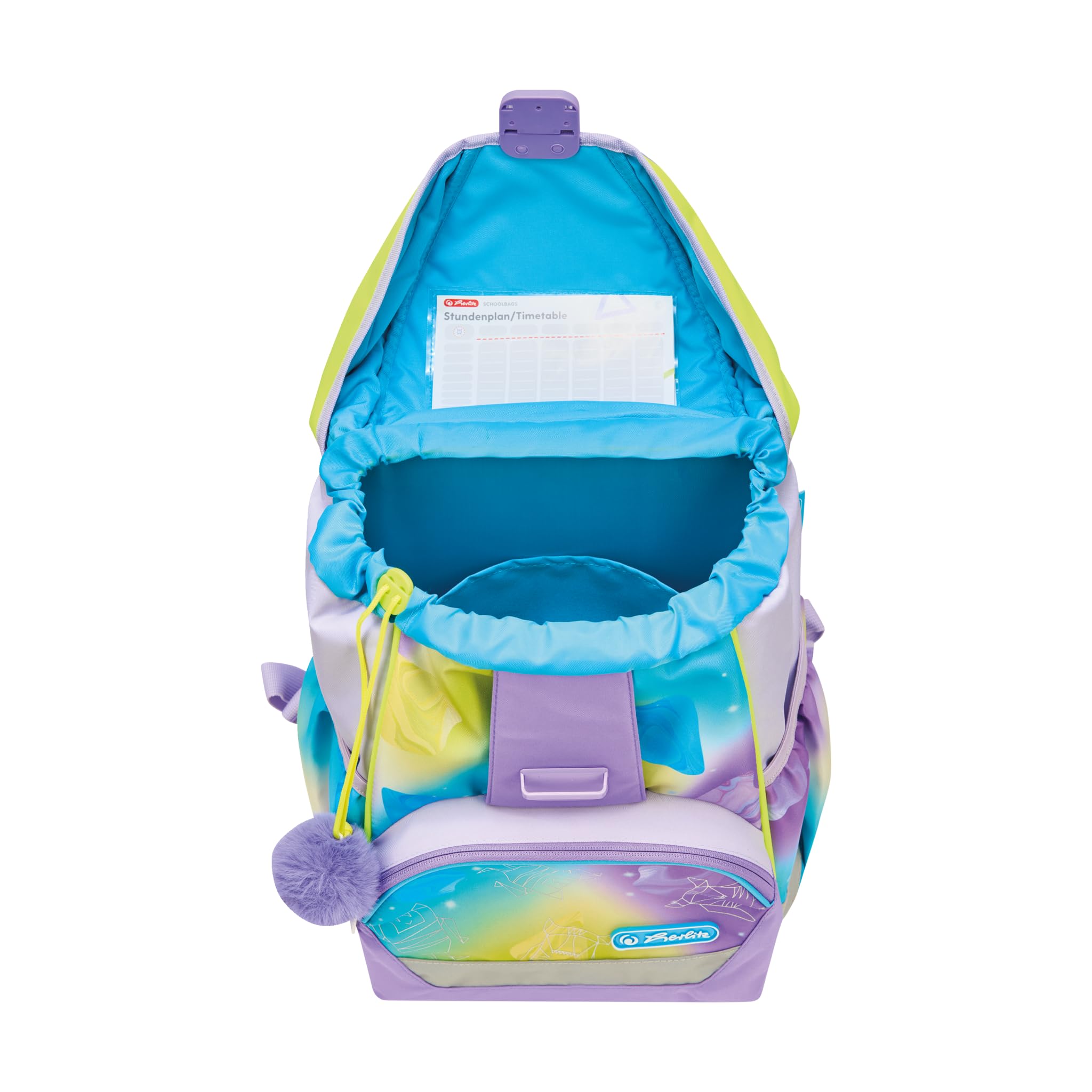 Herlitz Unisex Ultralight XL tornister szkolny dla dzieci, liliowy, jasnozielony, turkusowy, liliowy, jasnozielony, turkusowy, 39 x 32 x 23 cm, 22 l