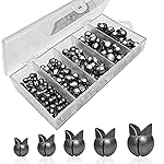SANWEAL120PCS/200PCS Fishing Weights Sinkers - Premium Split ShotFishing Weights Sinkers - Round Removable Fishing Sinkers - 5/6 Sizes