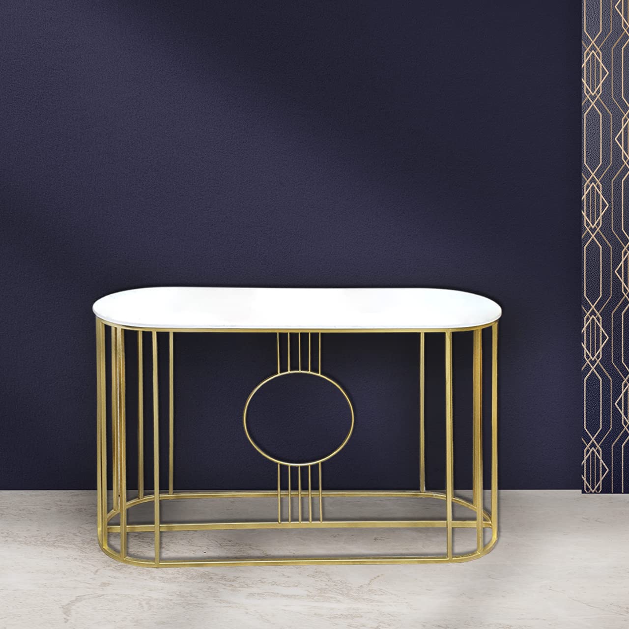 Buy Decorhills Table Gold Sofa Console Table, Marble Entry Table, Hall