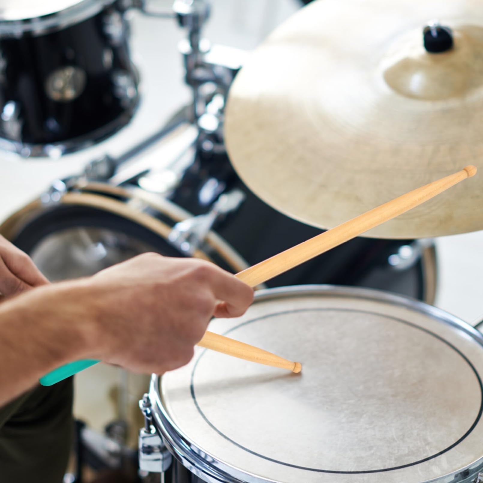 STOBAZA Baquetas Agarre Cómodo Superficie Antideslizante de Percusión de Arce 7a y 6 Pares para Práctica Diaria y Conciertos, Ideales para Estudiantes y Niños