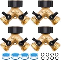 Vista 11 de Paquete de 1/2/4 Divisor de manguera de 2 vías, para conector de manguera de 3/4", con arandelas de goma y cintas