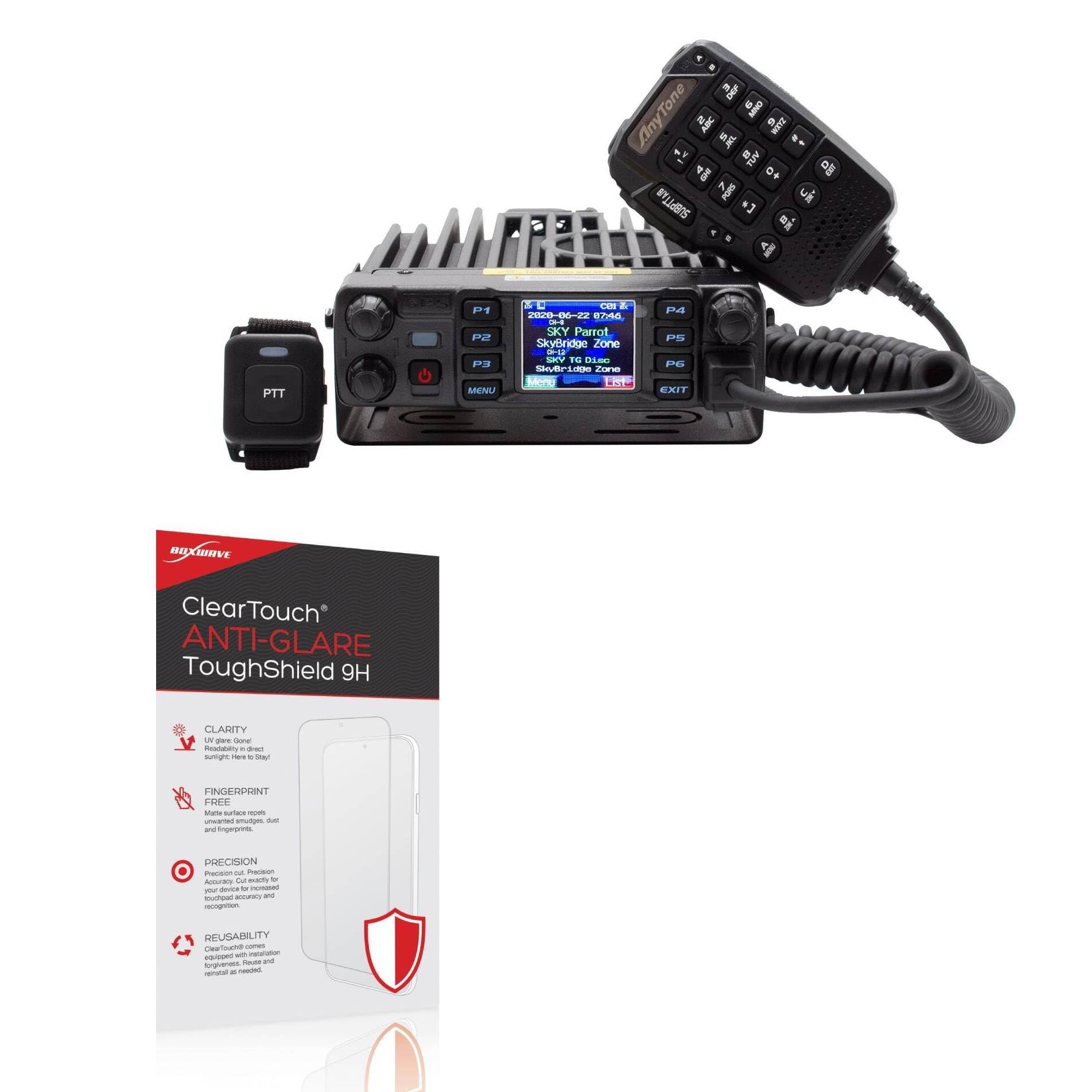 BoxWave Screen Protector Compatible with Anytone AT-D578UV - ClearTouch Anti-Glare ToughShield 9H (2-Pack), Anti-Glare 9H Tough Flexible Film Screen Protector