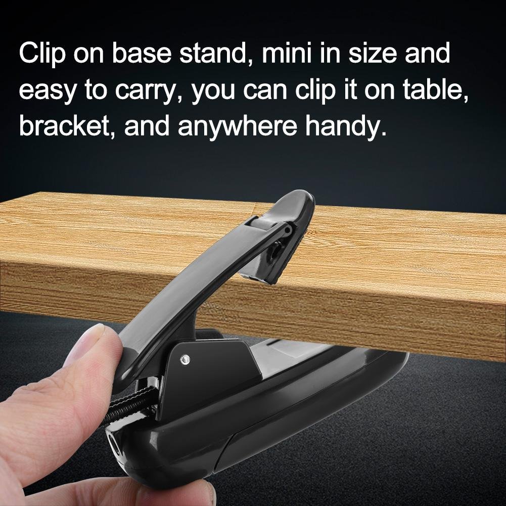 eecoo Clip On Music Stand Book Reading Mini Double Adjustable Arms Light LED Lamp, Flexible Eye-Care LED Book Light(8LEDs)