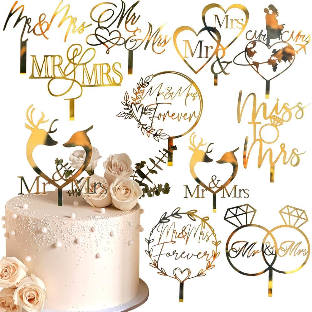 Immagine commestibile per la decorazione della torta nuziale Mr e Mrs