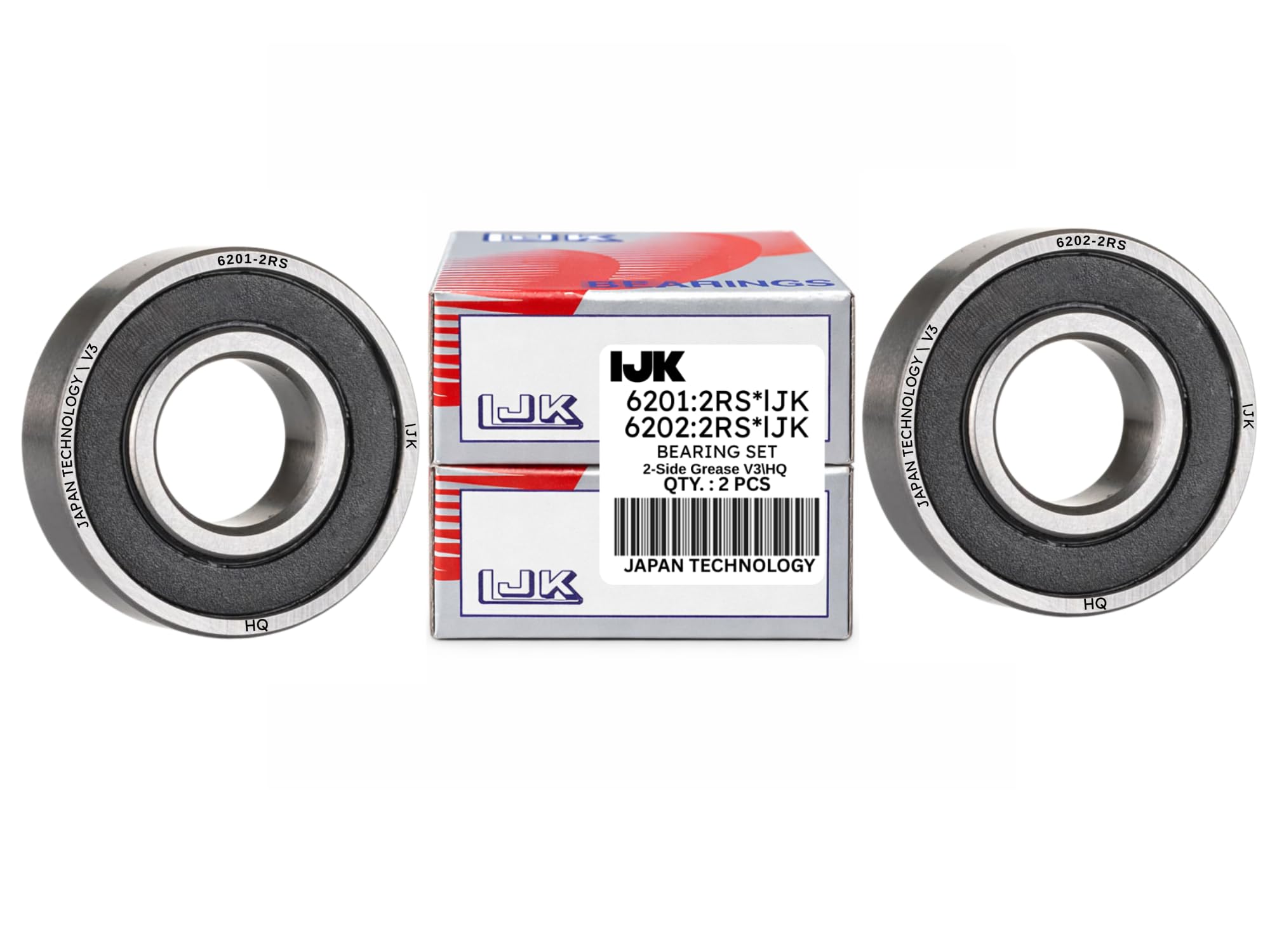 Ball Bearing Set, 6201 6202 2RS, Double Rubber Sealed-image-45