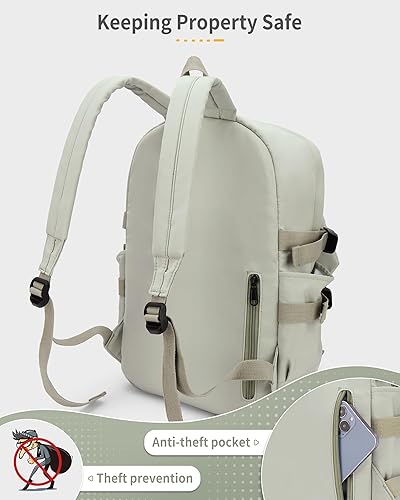 Miniatura 6 de coofay Mochila casual Mochila de viaje, A-gris verde, Mochila casual diaria