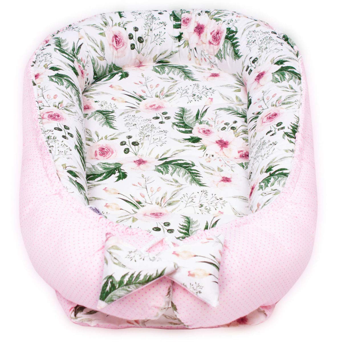 PaLulli Baby Nest Cama Nido de Bebé Recién Nacido para Acurrucarse, Capullo Multifuncional, Reductor Protector de Cuna Cama de Viaje para Dormir Nido bebé Reversible