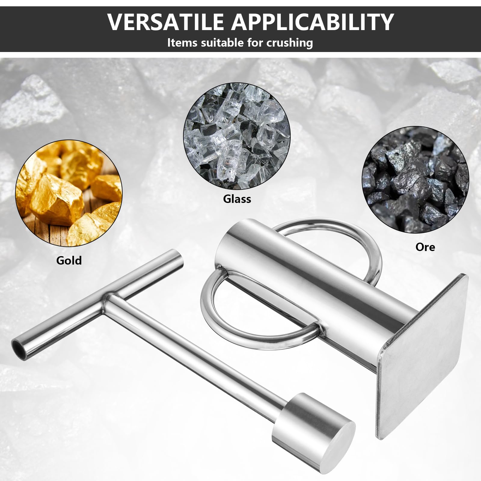 Trituradora de roca mejorada, trituradora de piedra multiusos, trituradora de roca de material de acero inoxidable para oro, trituradora de vidrio resistente