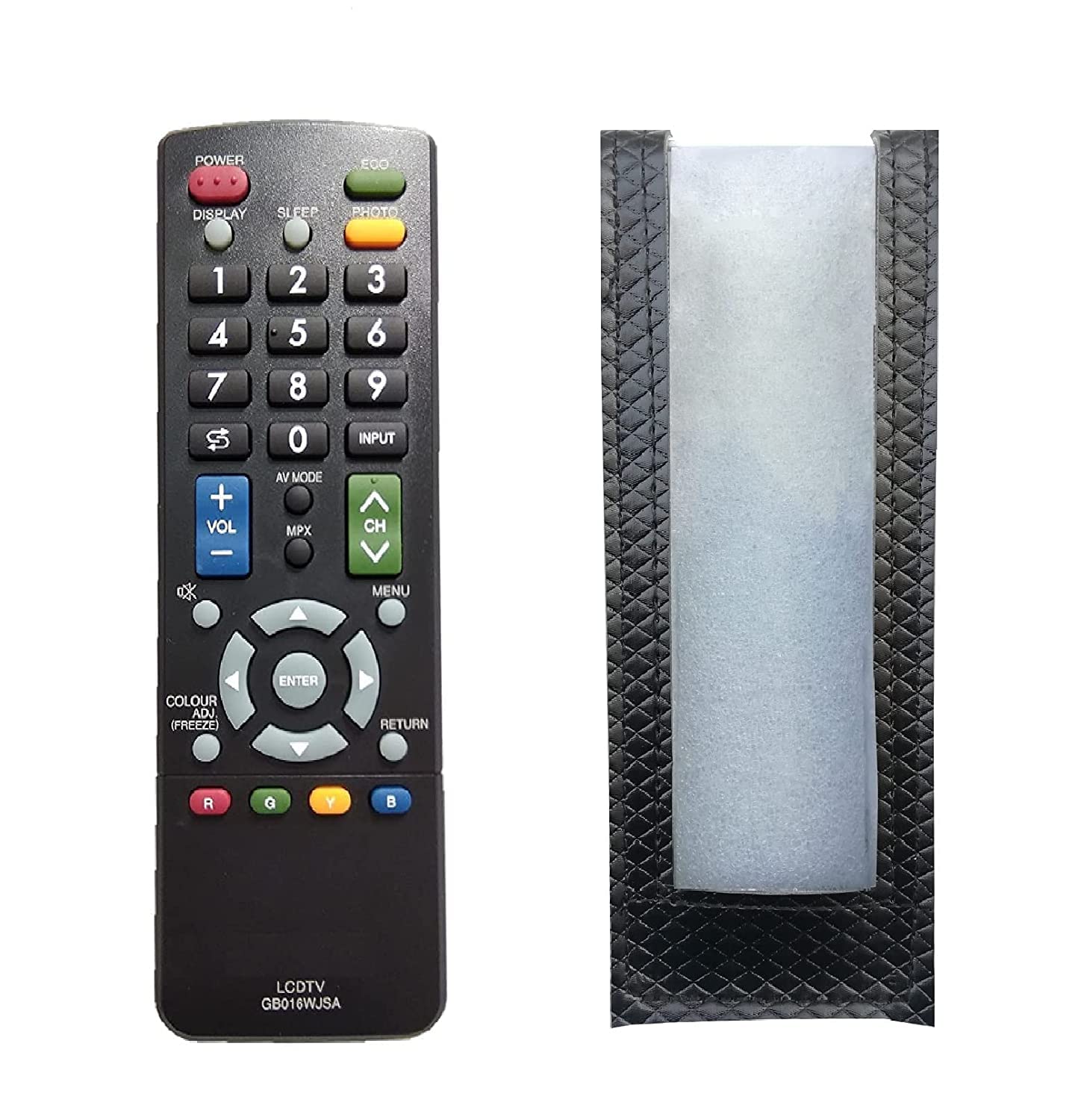 BhalTech PU Leather Remote Case Cover Perfect Fitting Specially Designed Fully Protective Remote Cover (Only Remote Cover) Pls Check Your Remote Dimensions Compatible for Sharp TV LED GB016WJSA