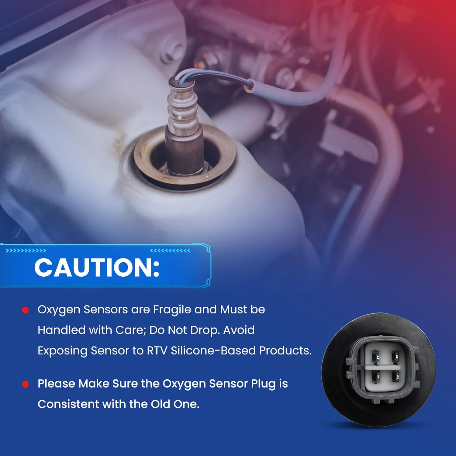 MOCA 234-4215 Downstream Oxygen Sensor Compatible with 1999-2003 for Lexus RX300 3.0L, 2001-2003 for Toyota Highlander 3.0L, 1993-1998 for Toyota Supra 3.0L