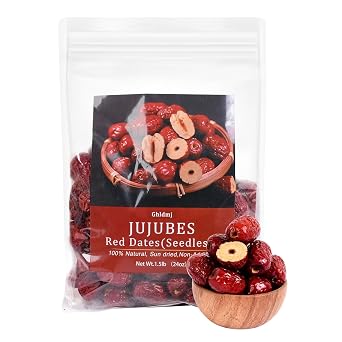 Premium Jujube Date,Dried Dates Pitted1.5Lb680g,Selected 100% Natural Organic Red Dates,Sweet Dried Jujube Fruit for Snacking, Brewing Tea, Soup, Baking,Oatmeal,Cakes,Home Decor