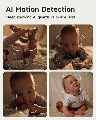 Miniatura 4 de Monitor de bebé con cámara y audio, visión nocturna a color 2K, monitor de bebé con video WiFi, panorámica de 355inclinación de 70, alertas de