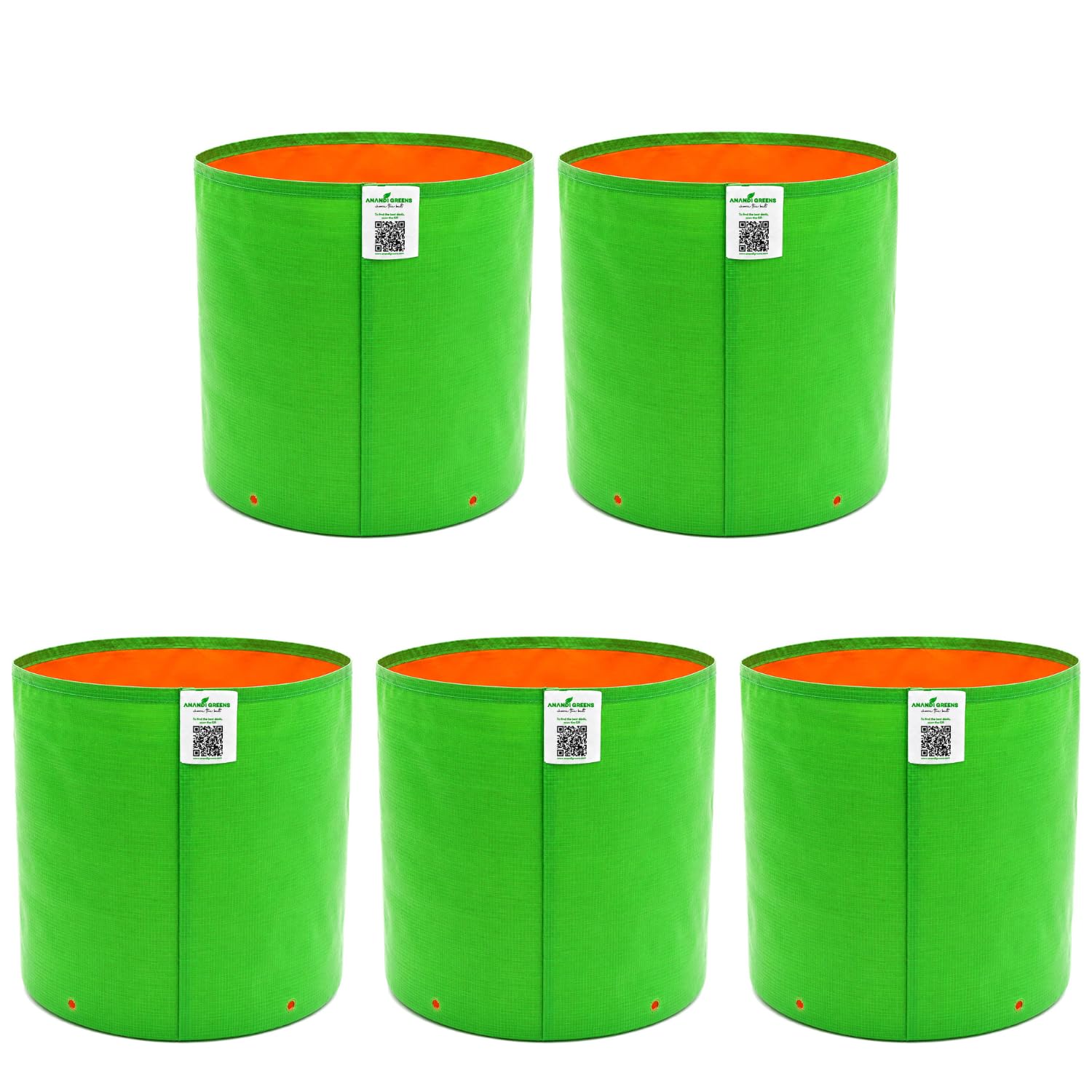 Anandi Green Grow Bags - Premium Plant Containers -18 Anandi Green Grow Bags - Premium Plant Containers -18