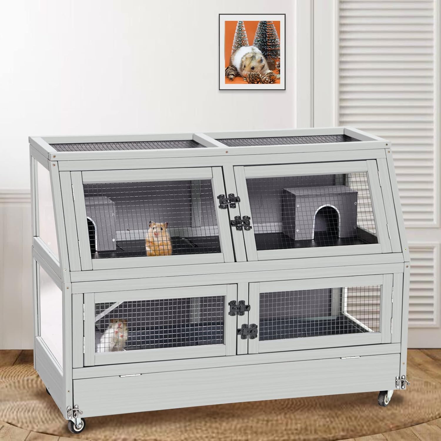 Guinea Pig Cages AntiChewing Hamster Cage 2 Story Large