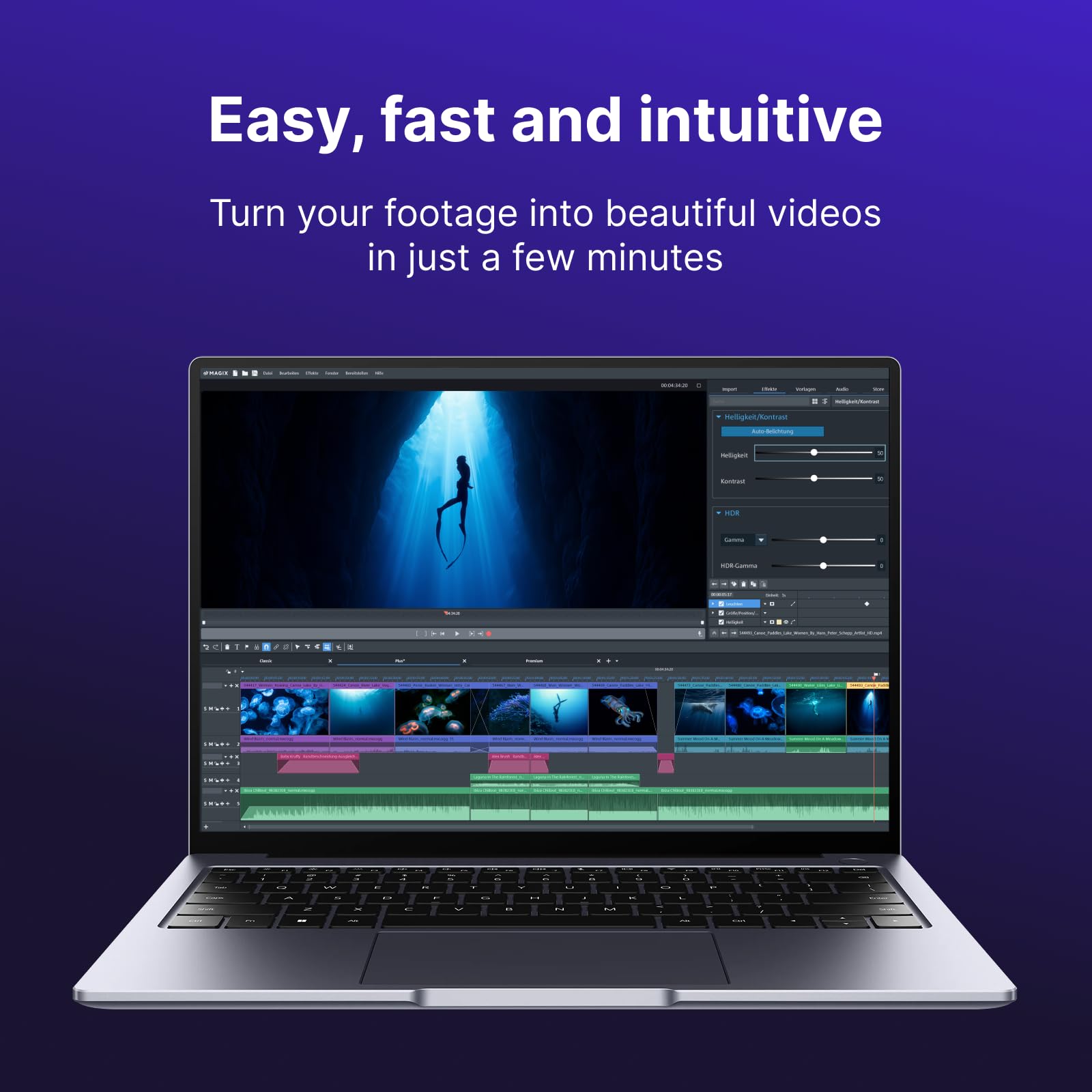 MAGIX Video deluxe Ultimate 2026 - Edición de vídeo para todos | Programa de edición de vídeo | Programa de montaje de vídeo | Para PC con Windows 10/11 | 1 licencia de descarga para 2 dispositivos