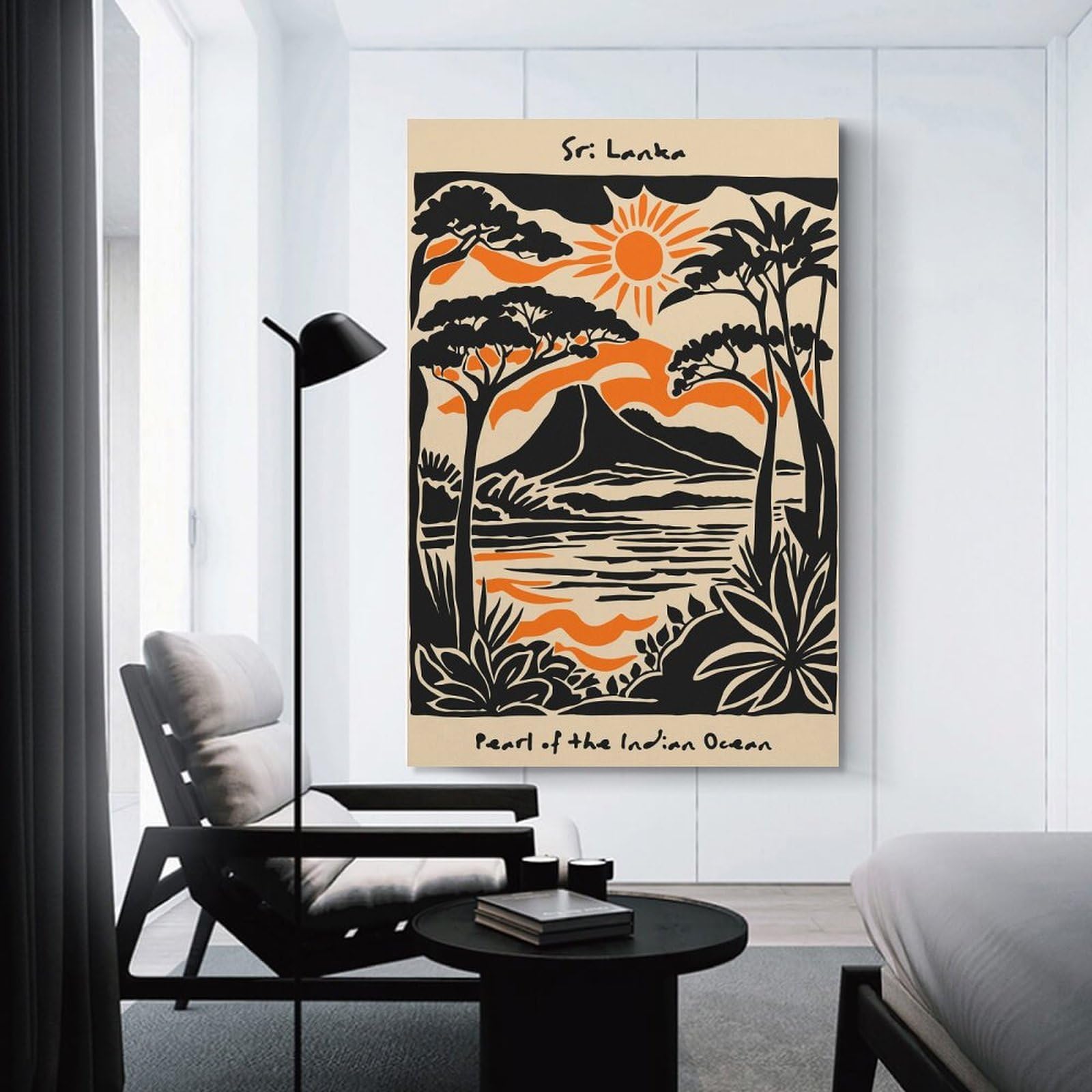 Junmoney Canvas Wall Decor Sri Lanka Landscape Art Print, 24x36inch(60x90cm), for Lounge Decor, Bedroom Walls Or Flats, Eye Catching Artwork for Blank Walls
