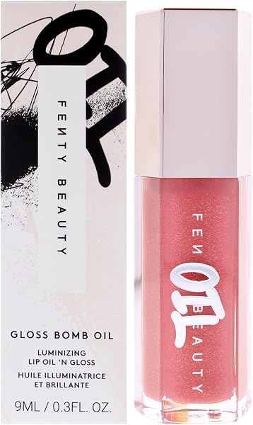 Gloss Bomb Luminizing Lip Oil N Gloss - 01 Fussy by Fenty Beauty for Women…
