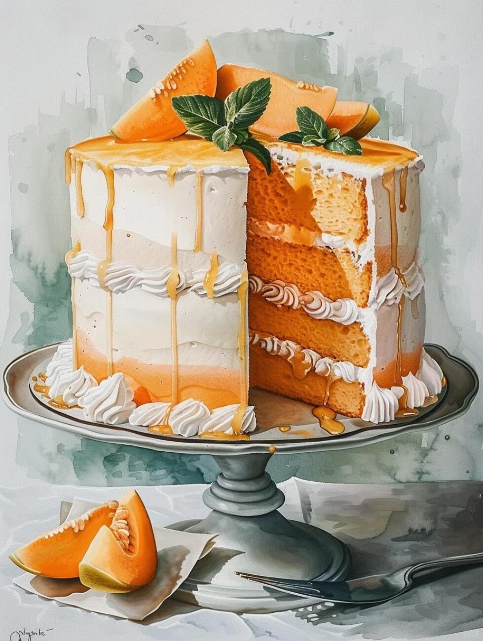 Rqwybcaxn Bead Embroidery Kits Cartoon Cake 40x50cm