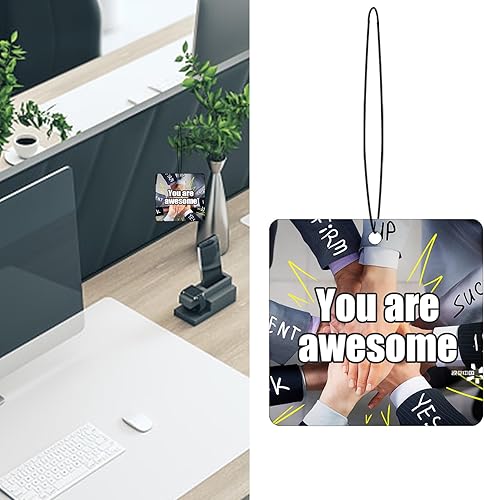 Miniatura 3 de Ambientador personalizado para automóvil, 10, 20, 50, 100 unidades, personalizados, de doble cara, con logotipo de texto fotográfico. Regalos de