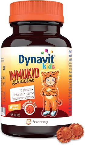 Dynavit Kids Immukid Gummies 60 Çiğnenebilir - Çocuk için C, D Vitamini,Çinko,Kara Mürver-Bağışıklık&Enerji