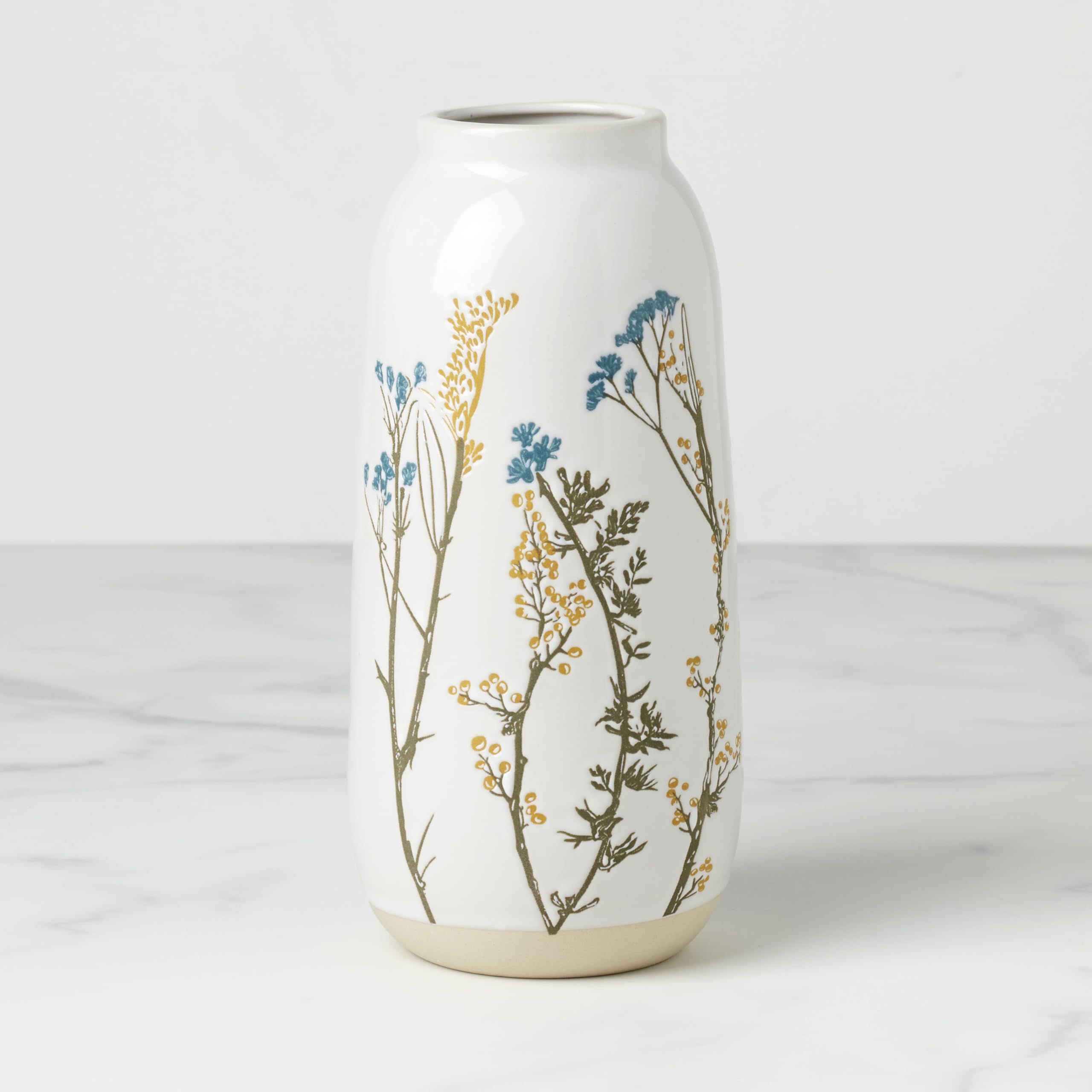 Amazon.com: Lenox Wildflowers Large Porcelain Flower Vase, 48oz