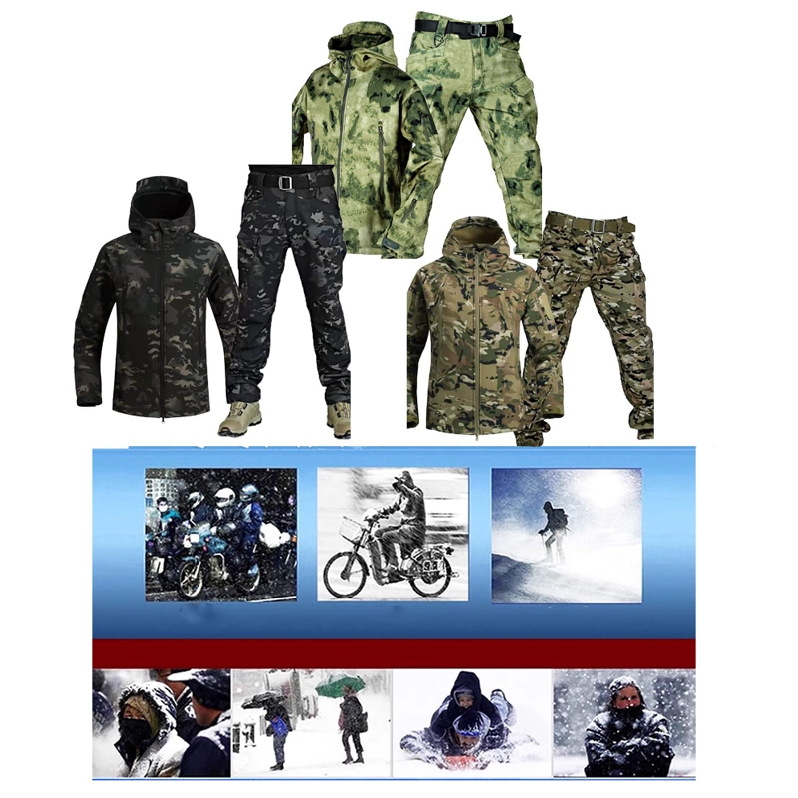 Oddychający zestaw kombinezonów narciarskich – wodoodporny i wiatroszczelny, izolowany strój do jazdy na nartach i snowboardzie | Lekka ochrona termiczna zapewnia całodzienny komfort