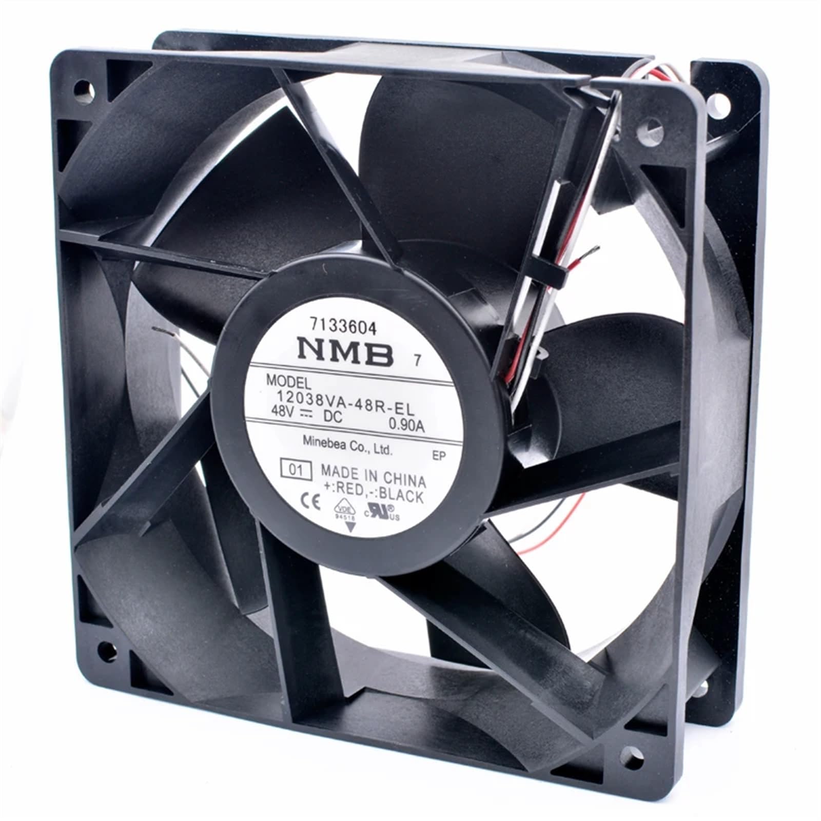 12038VA-48R-EL 12cm 120mm ventilador 120x120x38mm DC48V 0.90A 3 líneas ventilador de refrigeración de servidor de alto volumen