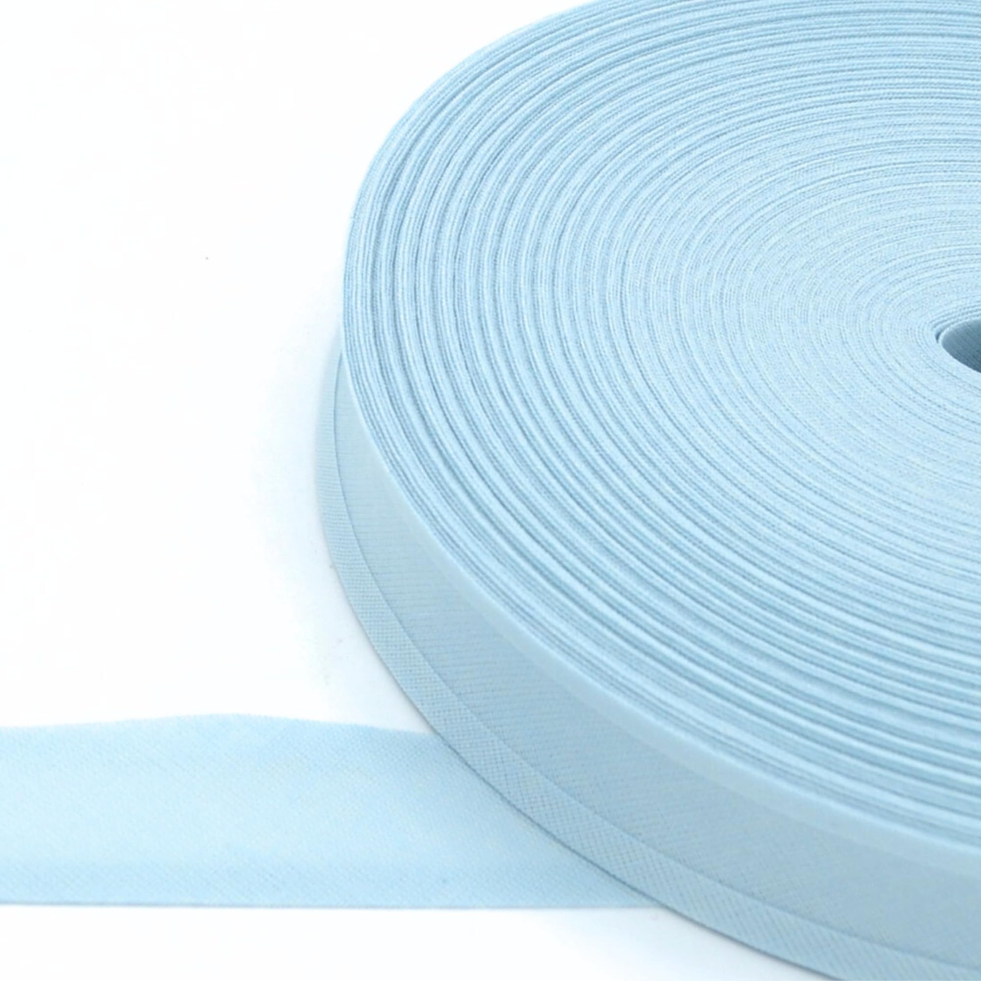celloexpress 25mm Pale Blue Cotton Bias Binding Tape for Sewing - Trim Edging Quilting Bunting Crafts (5m - 500cm) — image 1