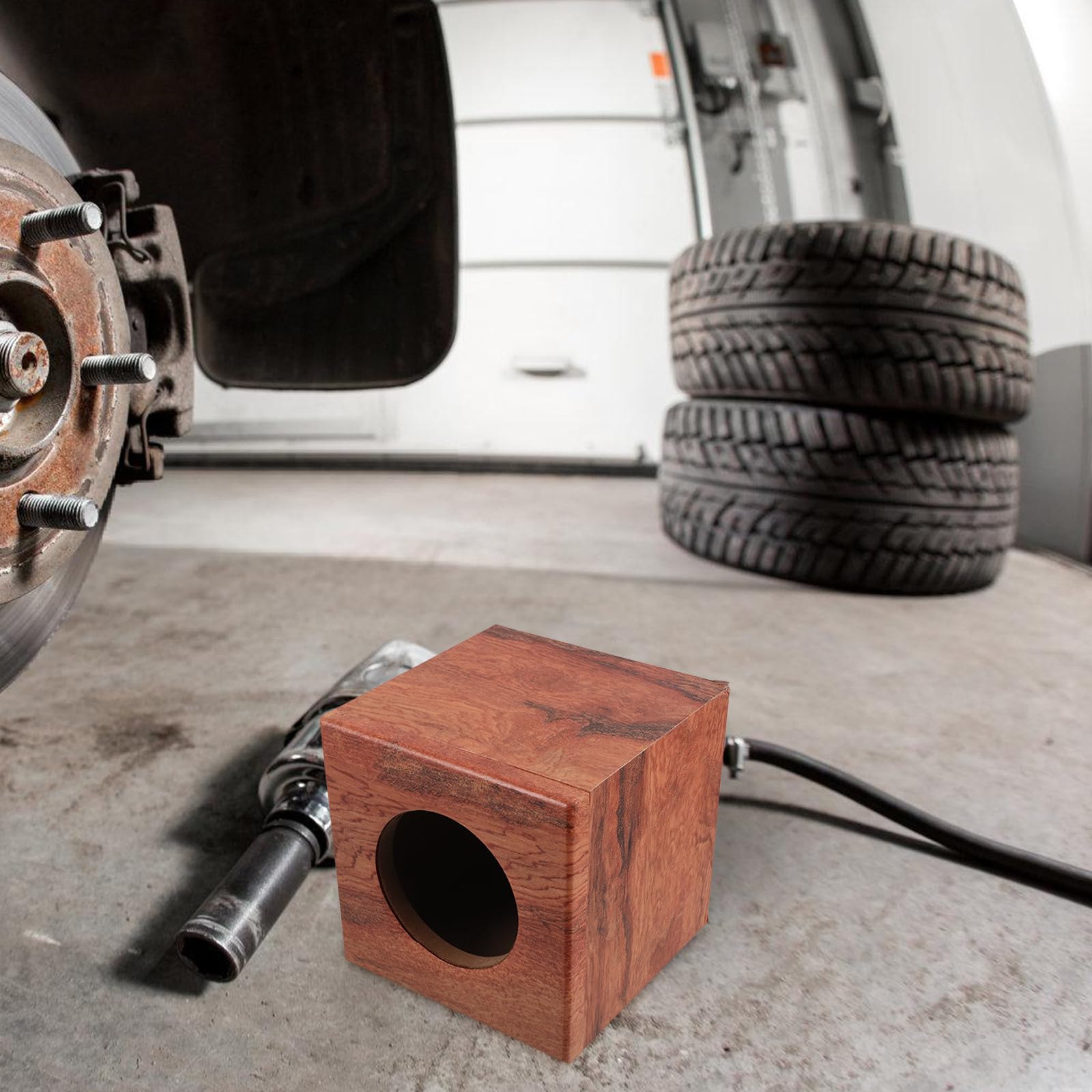 iplusmile Cassa Altoparlante in Legno a Strisce da 4 Pollici per Auto e Camion Cassa di Risonanza Stabile e Resistente alle Vibrazioni Contenitore Sonoro per Subwoofer Accessorio per