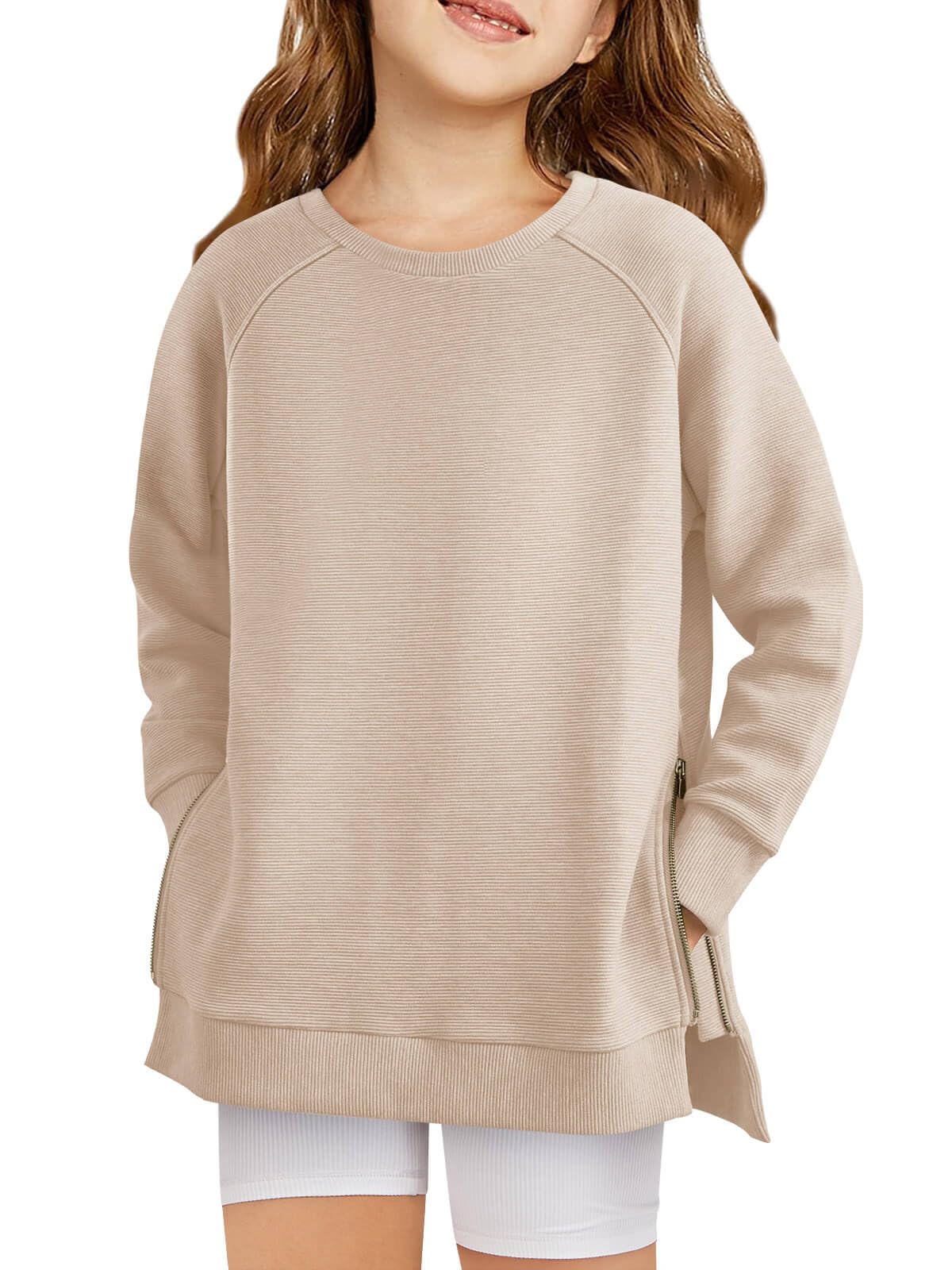 Sweats décontractés pour filles avec zip latéral original Haloumoning - 8