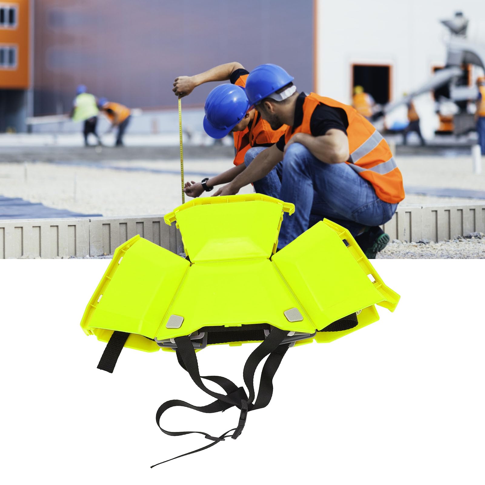 Casque Pliable Casque de sécurité Protection de la Tête en Plastique Haute Résistance pour Le Travail, Les Sports, Les Voyages (Vert)