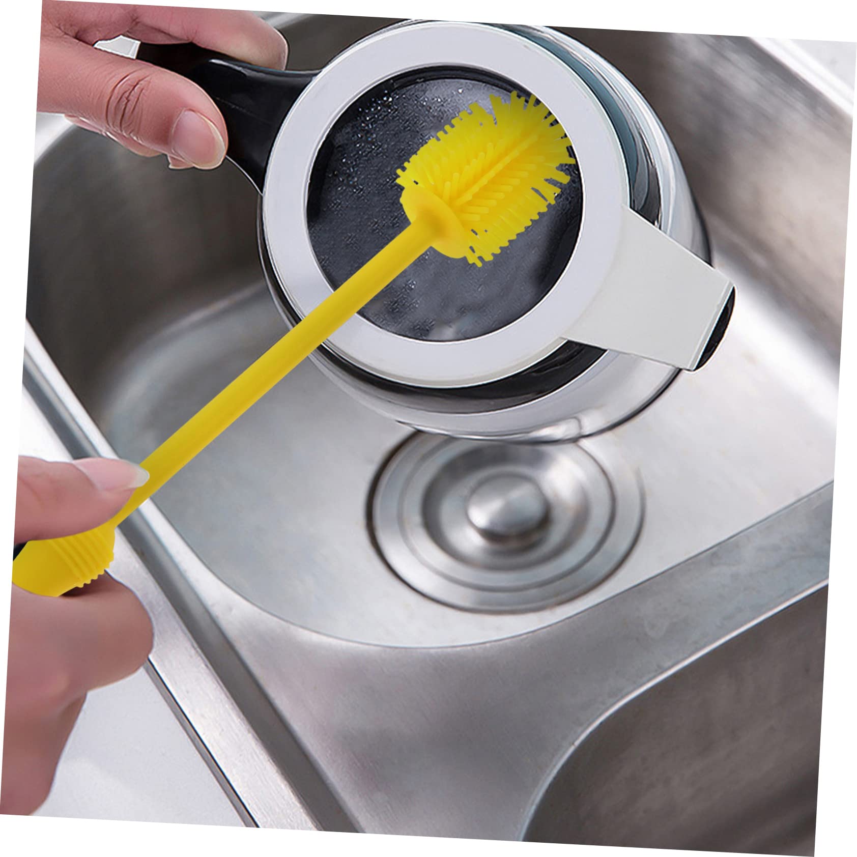 Abaodam 6piezas Cepillo De Limpieza para Biberones De Mango para Botellas De Agua Biberones y Utensilios De Cocina Color Verde y