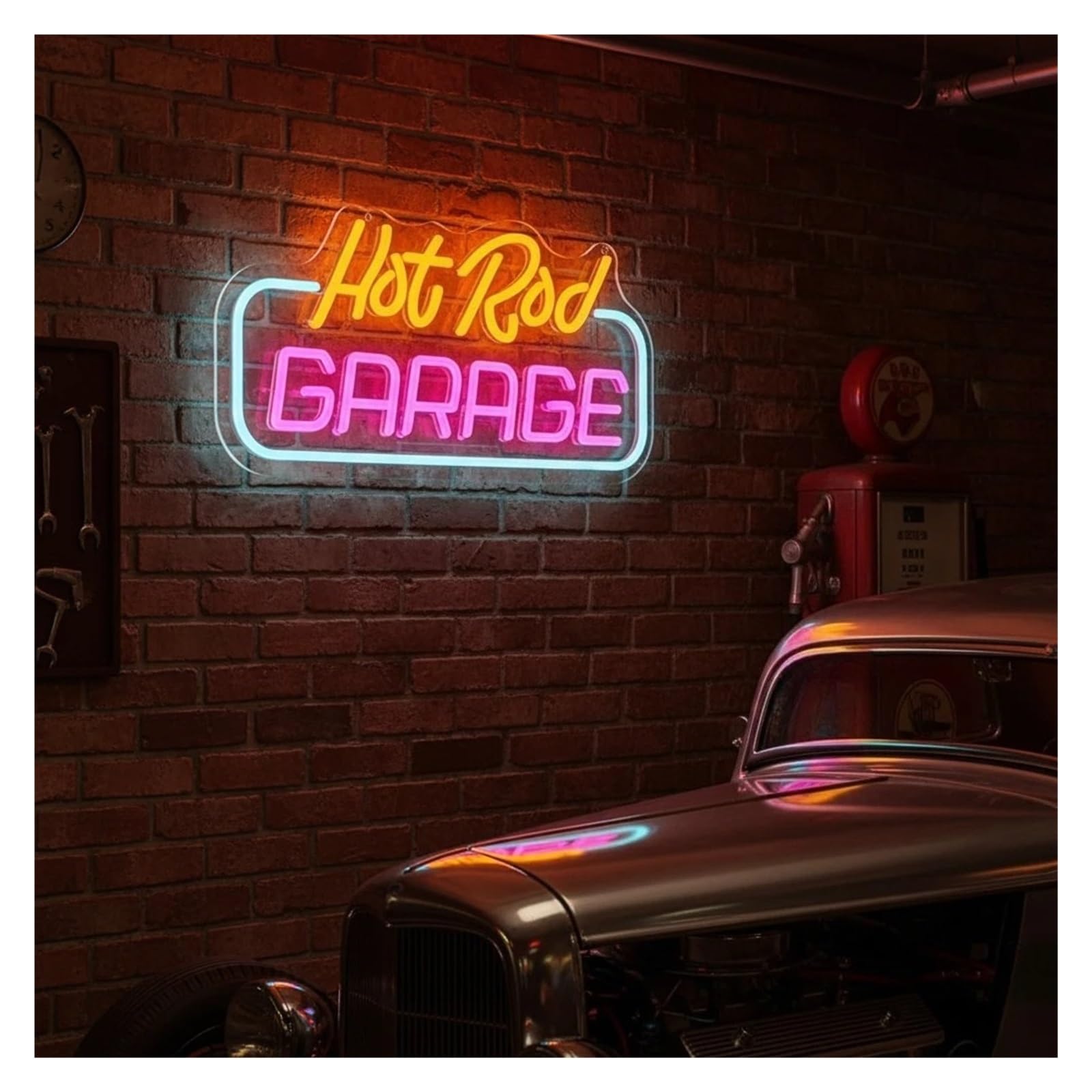 Generico Supporto per batteria per lampada da parete con insegna al neon per decorazioni durevoli per la camera letto