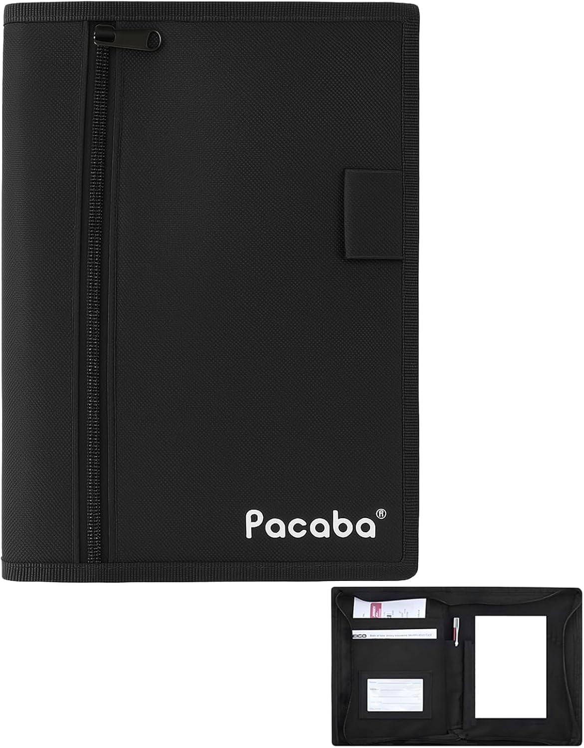 Portadocumentos Coche A5, Carpeta de Coche Documentación Impermeable, Multibolsillos, Ligera y Portátil – Organizador para Licencia de Conducir, Papeles del Auto y Accesorios