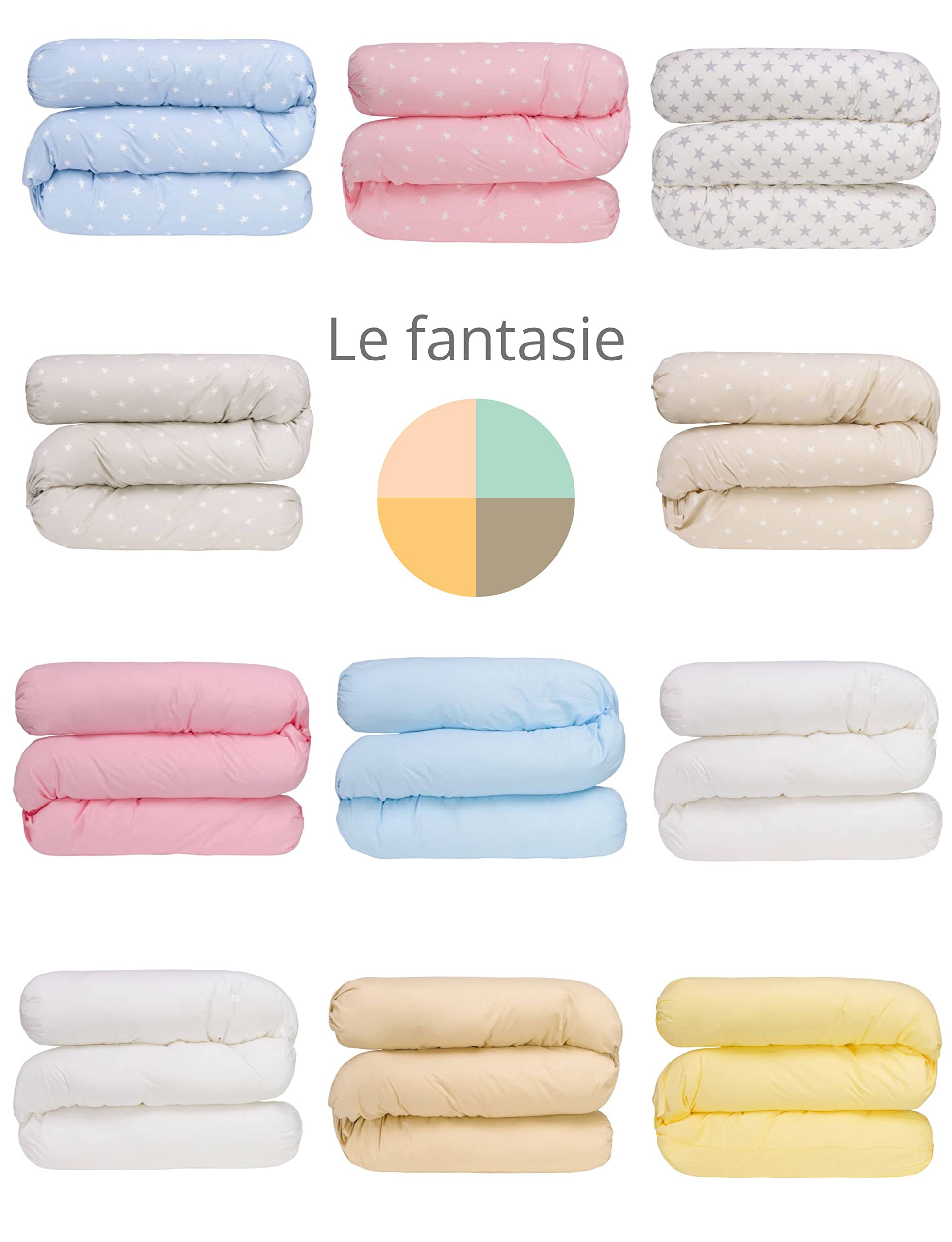 baby idea Cuscino Allattamento Multiuso Cilindrico Nido per Il Letto Sfoderabile Made in Italy (Rosa)