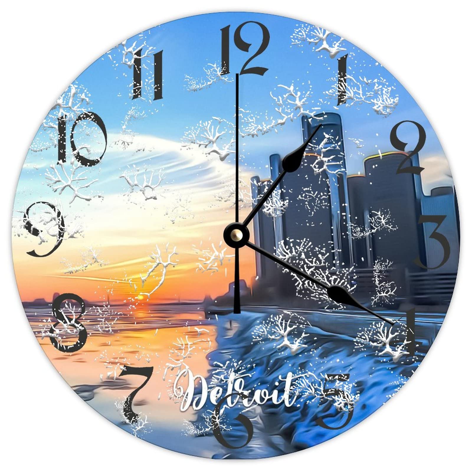 Horloge murale ronde en bois : oubliez les fils avec ce modèle à piles