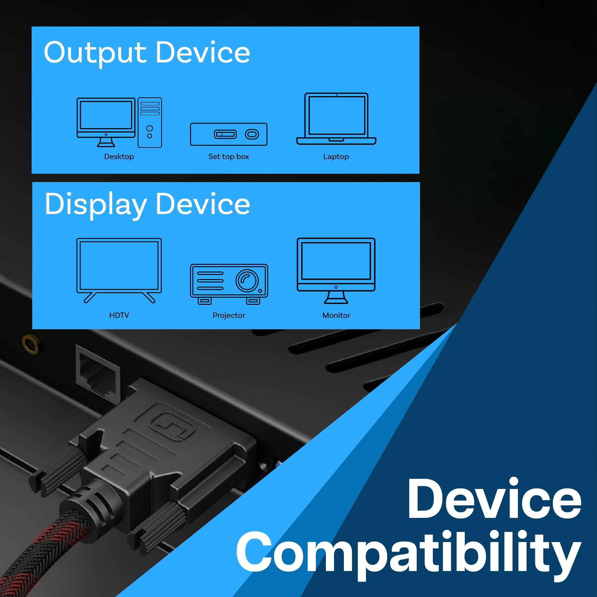 MMOBIEL Cavo adattatore DVI, DVI-D Dual Link maschio, convertitore cavo video, supporta monitor, PC, TV, giochi, proiettore, 1080p Full HD 60Hz, connettore dorato da 1,5 m