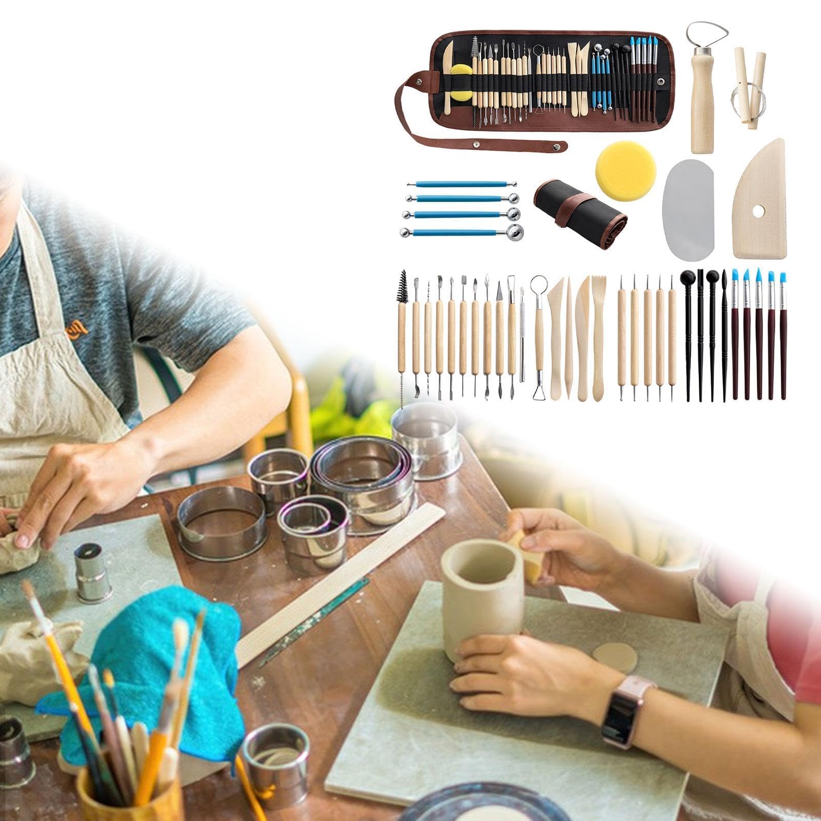 40 Outils de Modelage et de Sculpture En Argile pour La Céramique. Outils de Grattage et de Finition pour La Poterie.