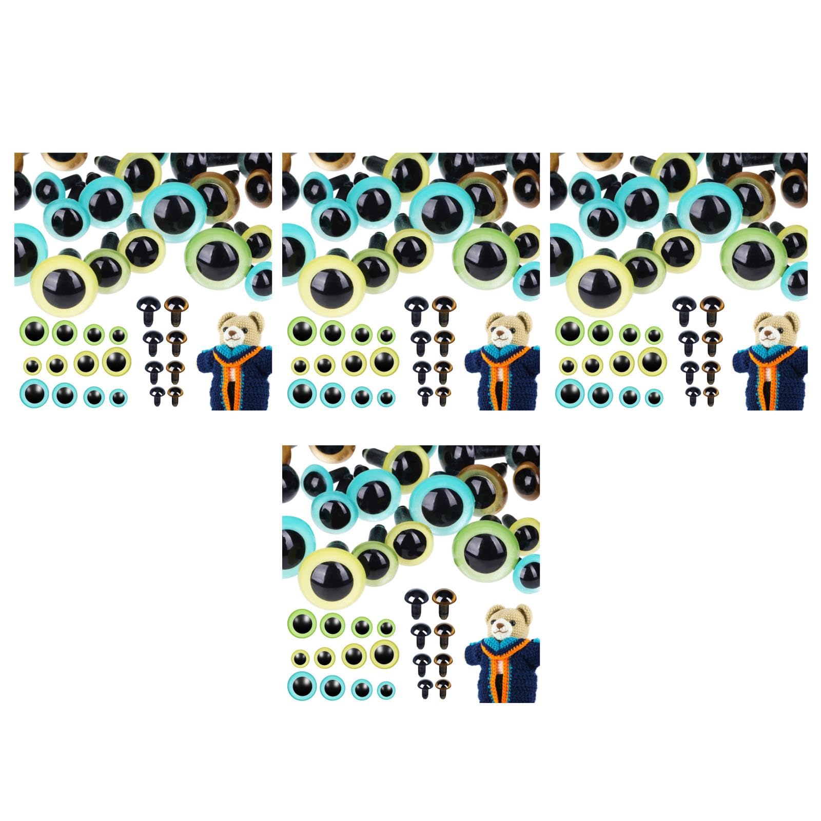 Tofficu 160 Piezas De Ojos De Seguridad De Plástico con Purpurina Ojos De Animales De Peluche para Crochet Ojos De Seguridad Ojos De Animales De Peluche De Plástico Ojos De Ganchillo