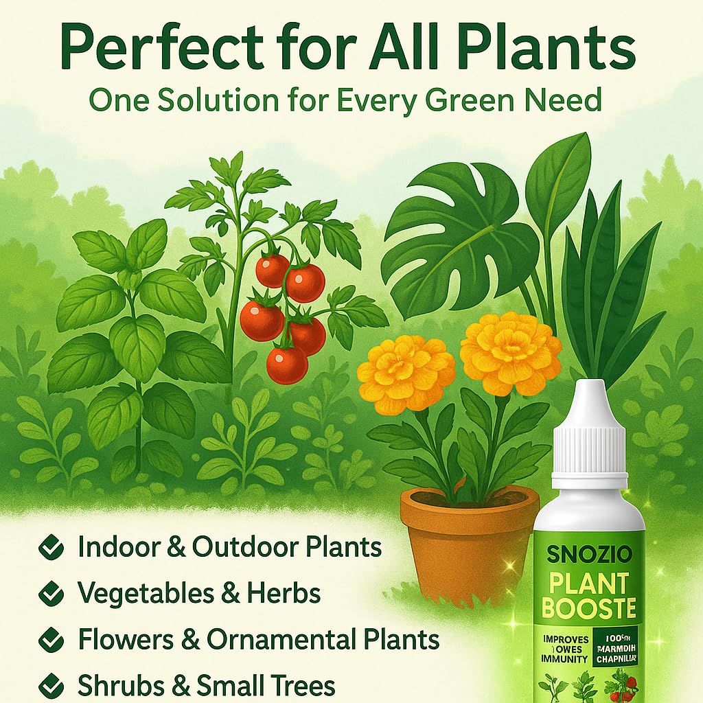 SNOZIO Organic Plant Boost Liquid Biofertilizer (3 x 50ml) ||100% Organic |Plant Booster for Speed Growth | Booster - Promotes Healthy Roots & Speed Growth of All Home Garden Plants 3