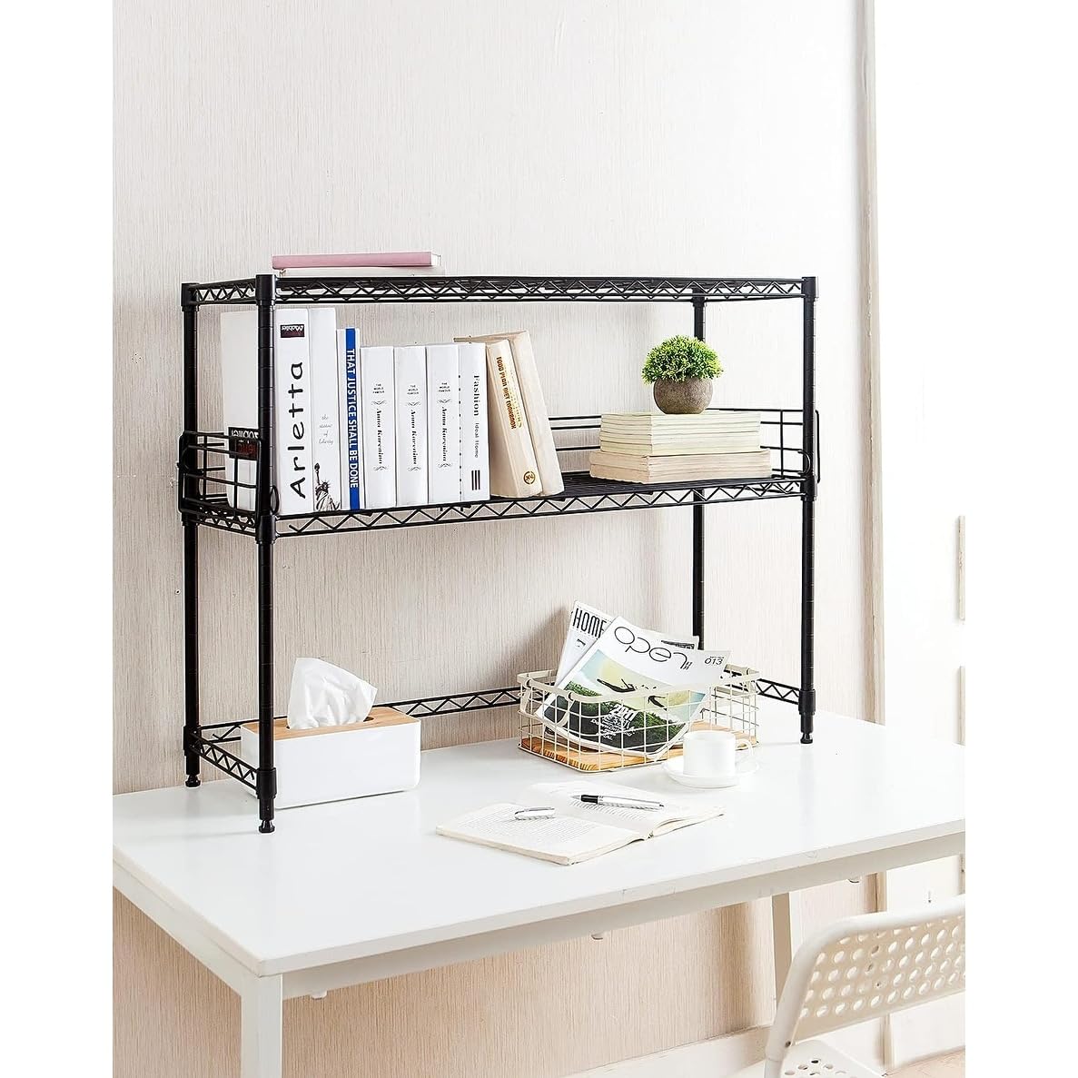 Amazon.com: DormCo Suprima Desktop Carbon Steel Bookshelf - Black