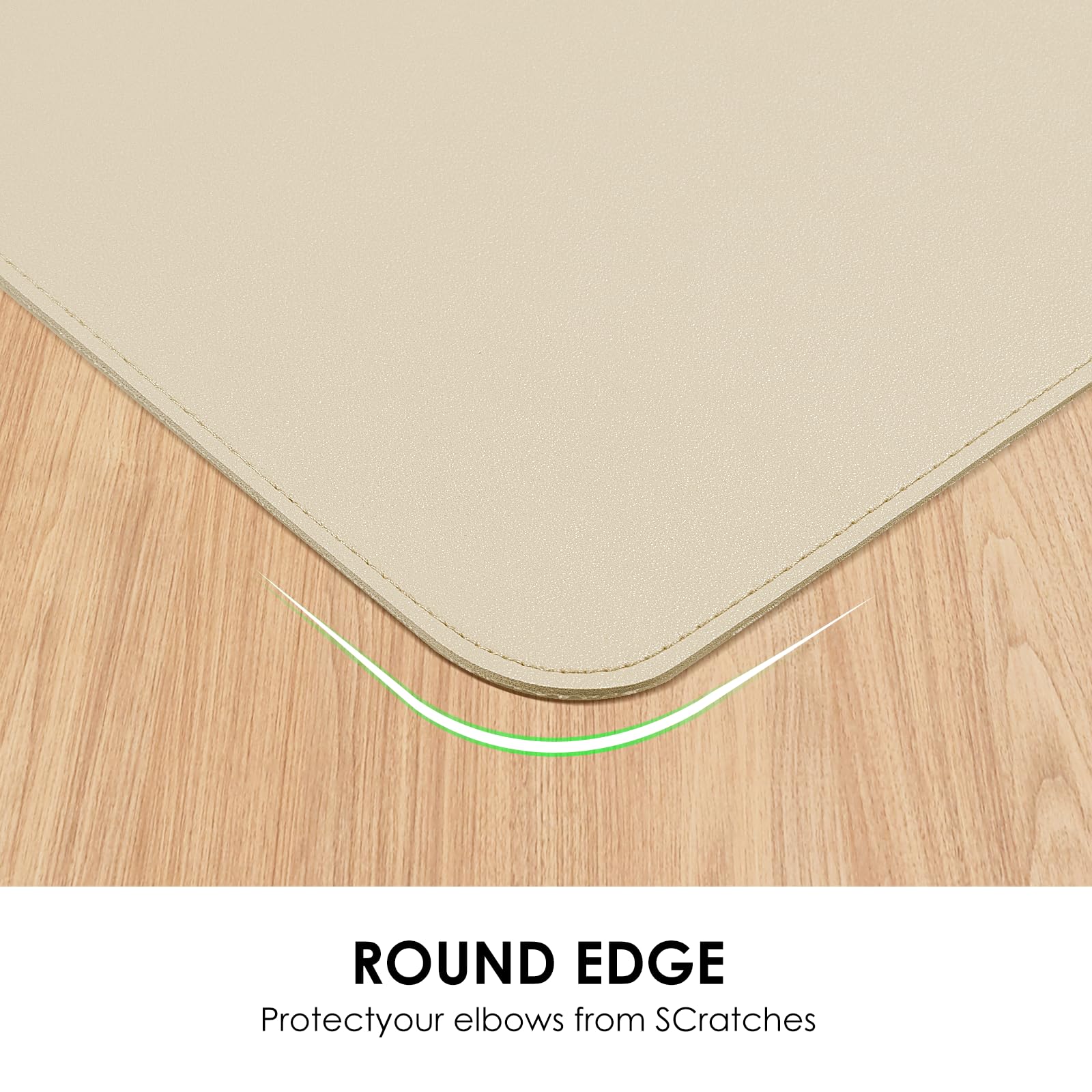 Vicwe Tappetino per Mouse, 120cm x 43cm PVC Pappetino da Scrivania in Pelle, Antiscivolo e Protezione da Scrivania Impermeabile per Ufficio/Casa (Grigio)